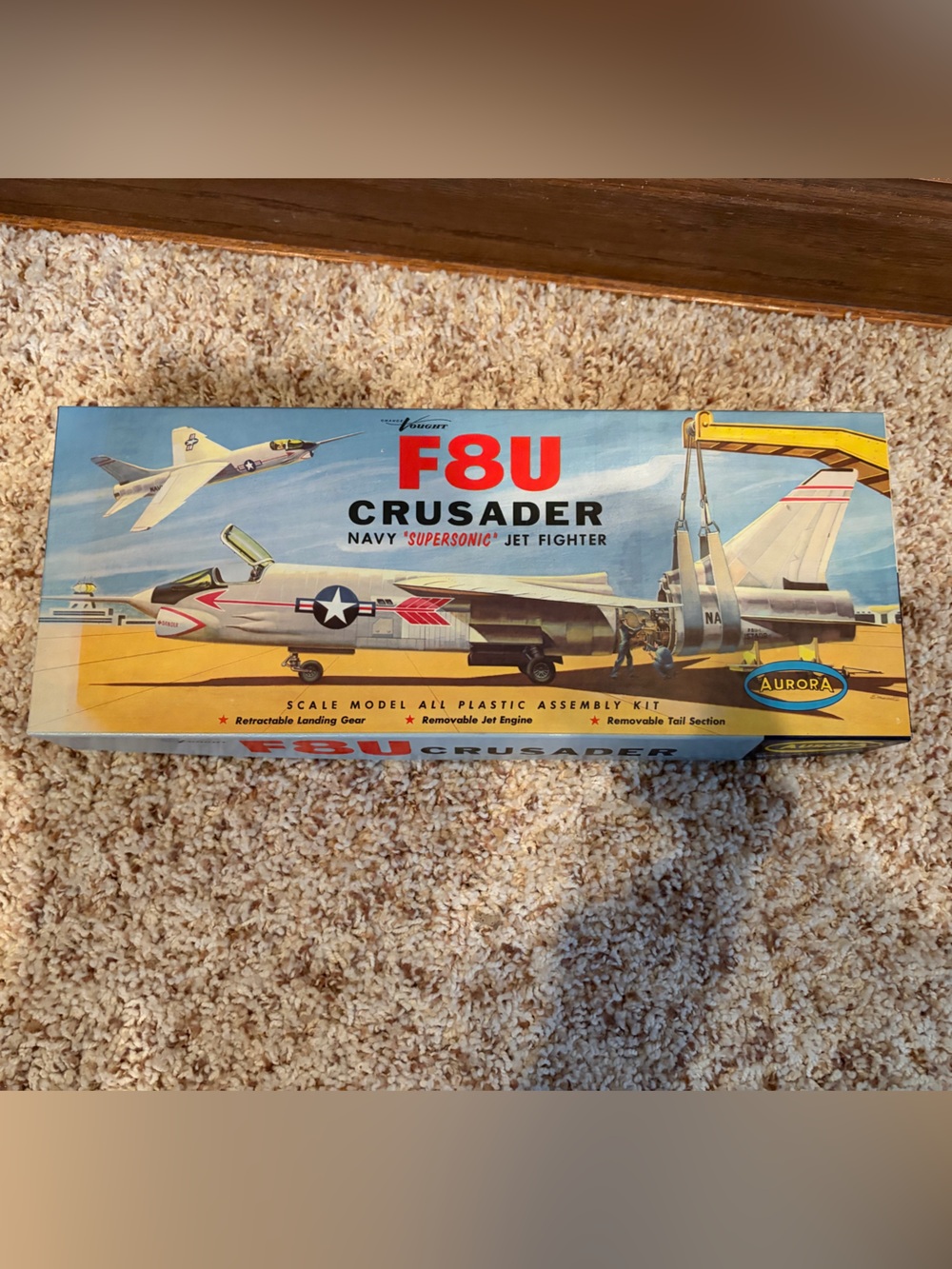 F8U Crusader Kids Toy Jet - Blue & White
